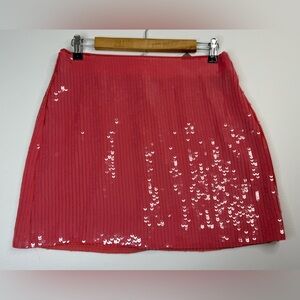 NWT J. Crew Collection Sequin Hot Pink Lined Mini Skirt Size 6